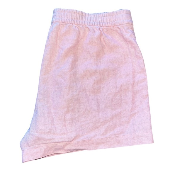 J. Crew Pink Linen Blend Cargo Shorts with Elastic Drawstring Waistband Size S - Picture 4 of 7
